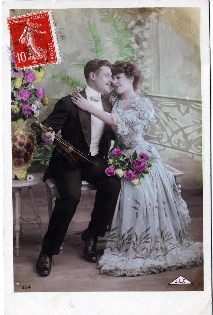 Indexation : Romance au violon##Editeur : J.L.C., 1154##Date : 1908 (affranchissement)##Epoque : Ancienne##Propriété : Série18,05-Roy